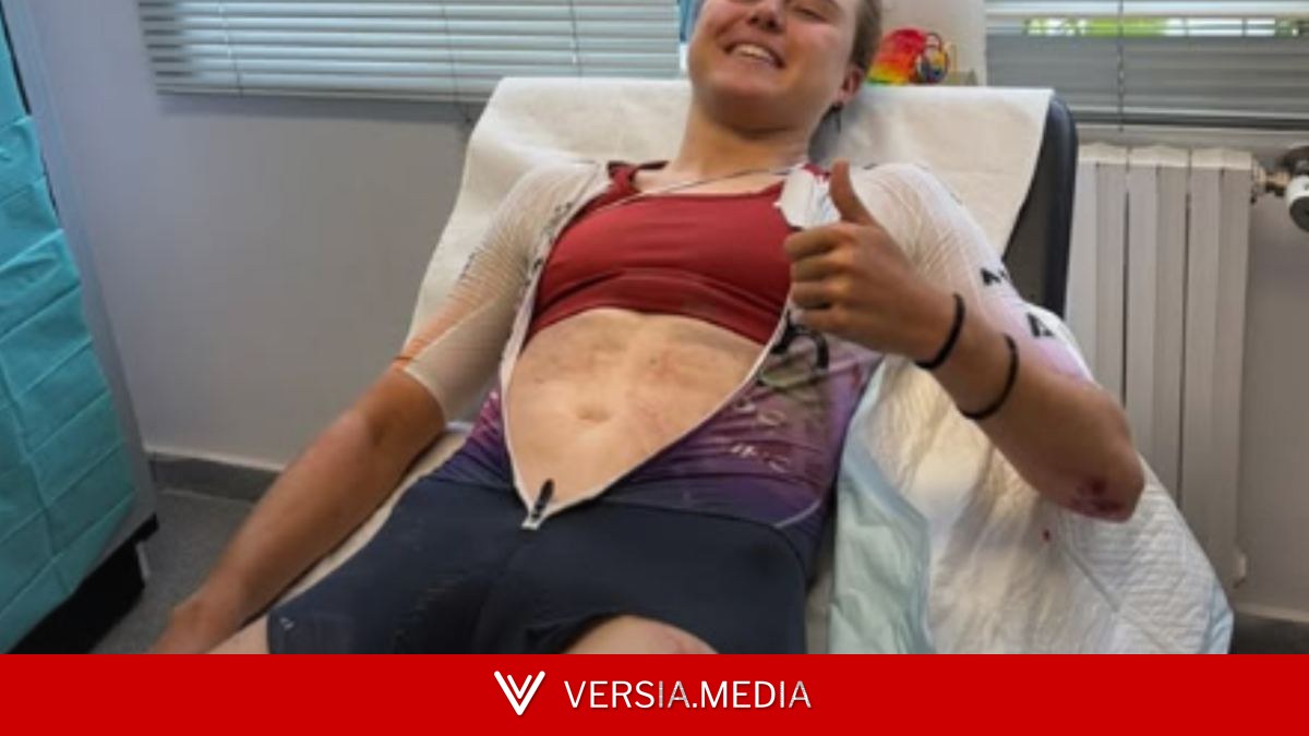 Susto para Paula Blasi: al suelo a más de 50 por hora… y de vuelta a la bici tras siete horas en el hospital