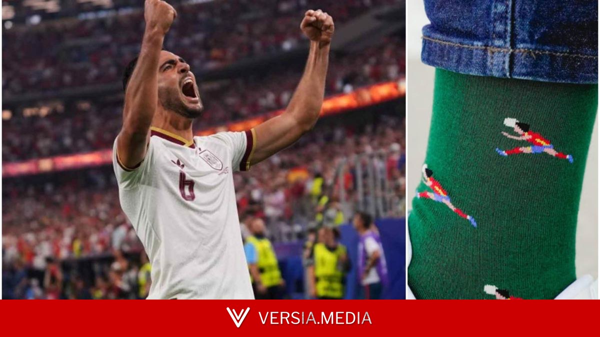 "Pañuelo de San Fermín y calcetines con el gol de Stuttgart"<br>