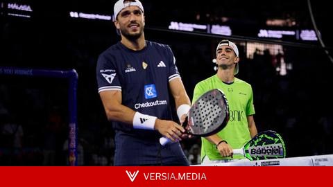Lebrón y Augsburger remontan un batallón para tumbar a Galán y Chingotto en Málaga