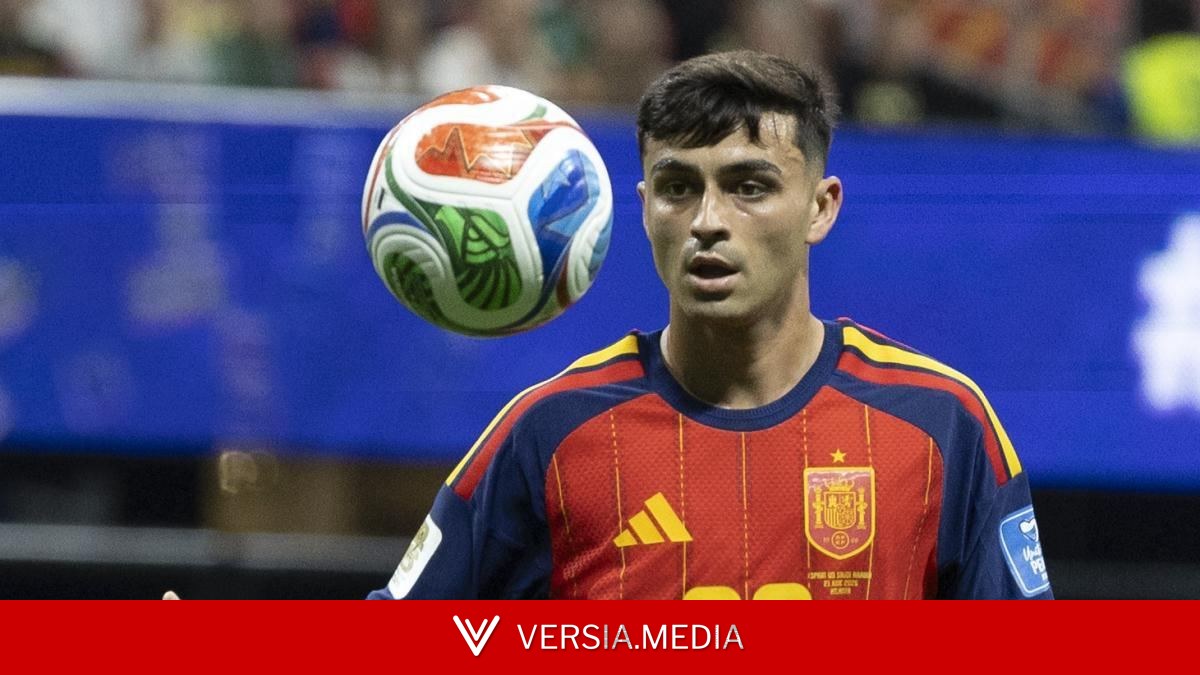 Pedri corre, esprinta y recupera balones