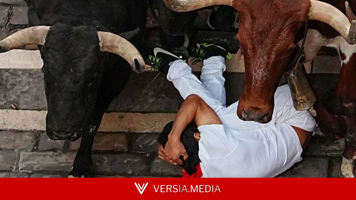 Quinto encierro de San Fermín: ¡numeroso parte de incidencias con los toros de José Escolar!