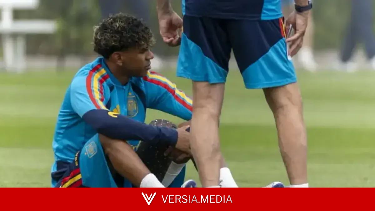 Lamine Yamal y Porro, parte del trabajo con el grupo