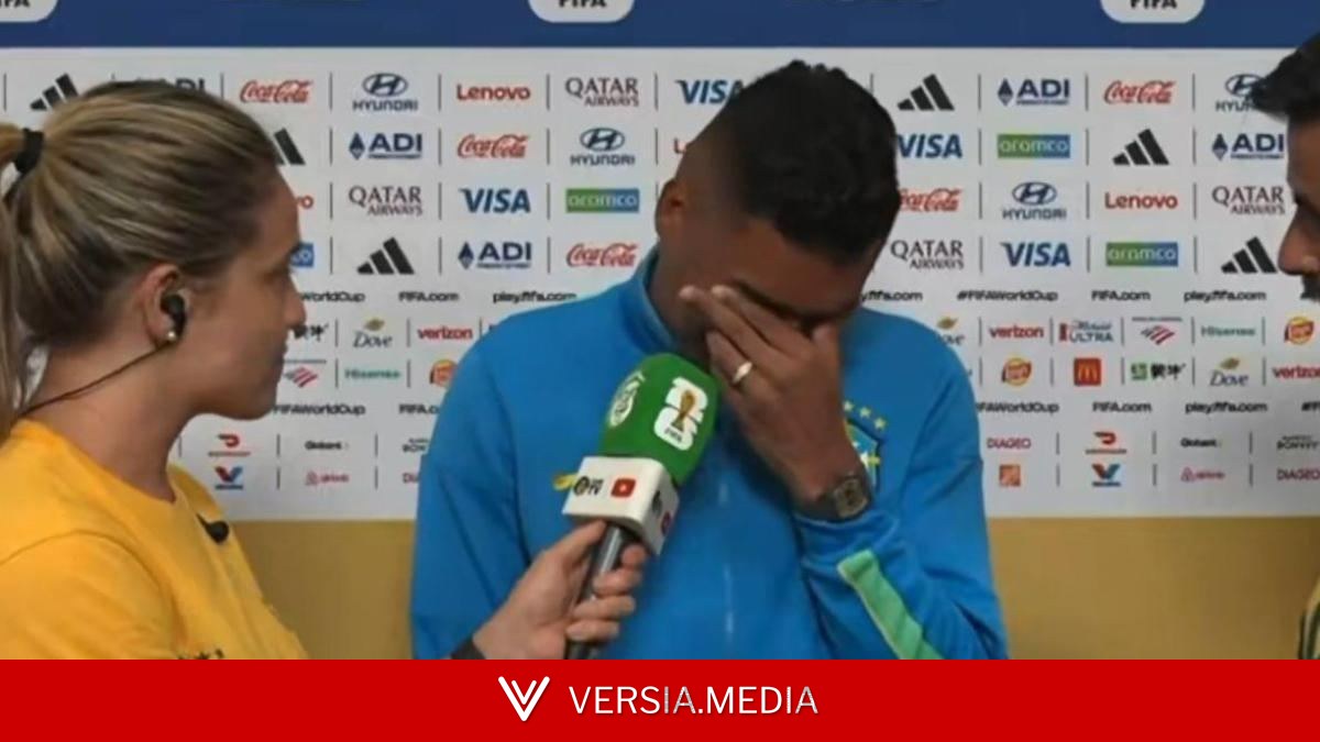 Casemiro rompe a llorar desconsolado en la zona mixta